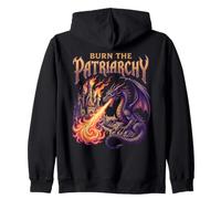 Burn The Patriarchy - Drago Dark Fantasy Gotico Felpa con Cappuccio