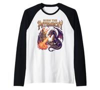 Burn The Patriarchy - Drago Dark Fantasy Gotico Maglia con Maniche Raglan