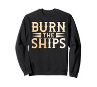 Burn the Ships Patriotic Fourth of July Freedom Felpa