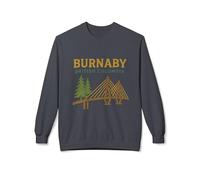 Burnaby - Felpa girocollo in pile accogliente, regalo British Columbia, abbigliamento casual, souvenir da viaggio, abbigliamento per amanti della natura, Erica scura, Medium