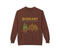 Burnaby - Felpa girocollo in pile accogliente, regalo British Columbia, abbigliamento casual, souvenir da viaggio, abbigliamento per amanti della natura, Cacao, 4X-Large