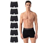 Burnell & Son - Boxer da uomo in cotone, confezione da 5 pezzi - Mutande con elastico confortevole - Mutande da uomo in cotone 95% cotone, 5 x nero, L