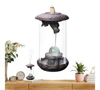 Burner di incenso di riflusso - Porta di fumo a cascata, supporto per aroma artistico | Scultura di diffusore per fragranze decorative unica per meditazione spa yoga teatro teatro camera da letto sogg
