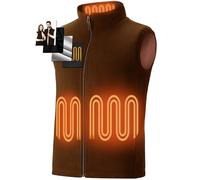 burngogo Gilet riscaldato Uomo Donna giubbotto riscaldato uomo Donna 3 regolatore di temperatura 6 zone di riscaldamento giacca riscaldata (Batteria non inclusa)