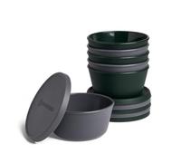 BURNHARD Scatola per impasto pizza set da 6, lavabile in lavastoviglie, resistente a temperature da -20°C a 230°C, impilabile, ideale per impasti da 300g, Ø 30cm pizze - Scatola professionale per