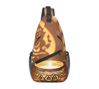 Burning Candle Pattern Sling Bag Cross Body Bag Borsa a tracolla Marsupio Viaggi Escursionismo Zaino per donne e uomini, nero, taglia unica, Nero, One Size