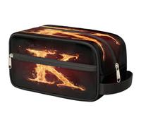Burning Fire K Borsa per il trucco da viaggio per donne, uomini, bambini, ragazze e ragazzi, borsa da toilette per articoli da toeletta cosmetici organizer per doccia, Colore, Taglia unica, Organizer