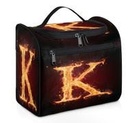 Burning Fire K Borsa per il trucco da viaggio per donne uomini bambini ragazze ragazzi, K 11,2 L Cosmetic Toiletry Bag Hanging Wash Pouch Bag Toiletries Organizer Shower Bag, Colore, 11.2L, Organizer