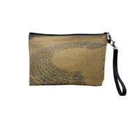Burning Man Festival Nevada Hippie Stati Uniti Desert - Astuccio per trucco in tela effetto lino, 23,5 x 15 cm, Bruning Man 2, 23.5 x 15 cm, Astuccio per il trucco