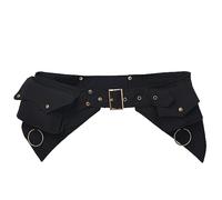 Burning Man - Marsupio in tela, stile steampunk, da viaggio, Nero, regular