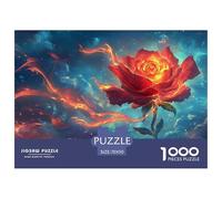 Burning Roses 1000 Pieces Jigsaw Puzzles For Adults Educational Games Stress Relieving Entertainment Cultivate The Spirit of Teamwork for Adults And Kids, Age 12 Years Up 70x50cm/1000pcs
