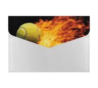 Burning Tennis - Cartella portadocumenti, resistente, con 6 scomparti, per schedario, ufficio, curriculum