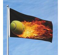 Burning Tennis Pictures Bandiera 2x3 Ft Double Sided No Fade Welcome Garden Flag Yard Flag Con Ottone Outdoor Banner Decor Per Cortile Portico Prato Decor