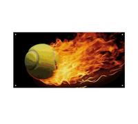 Burning Tennis Pictures grande cartello per feste da appendere alla parete sfondo banner festa di compleanno fondali per Capodanno, laurea, matrimonio, festa di compleanno, decorazione, 120 x 60 cm