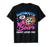 Burnouts or Bows Daddy Loves You Gender Reveal Partito Bambino Maglietta