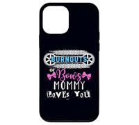 Burnouts or Bows Mommy Loves You Baby Shower Genere Reveal Custodia per iPhone 12 mini
