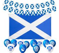 Burns Night Decorazioni scozzesi Bandiere Bandiere Banner Palloncini per il giorno di Sant'Andrea Croce di Sant'Andrea Bandiere Patriottiche Euro Football Coppa del Mondo di calcio Decorazioni per