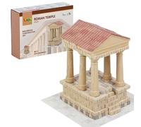 Buroku - Kit Costruzione Romana 390 Pezzi | Tempio Romano Realistico | Mattoni di Pietra | Incoraggia Apprendimento STEM e Abilità Motorie | Per Bambini e Adulti | Include Colla