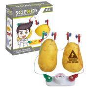 Buroku - Kit di Bioelettricità per Bambini | Genera Elettricità con Frutta e Bevande | Gioco Educativo STEM per Imparare l’Elettrochimica | Senza Pile, Sicuro e Facile da Montare