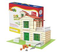 Buroku - Set di Costruzione Casa di Mattoni | 171 Pezzi di Plastica ABS Sicura per Bambini | Migliora le Abilità Precoci e lo Sviluppo dell'Intelligenza | Materiale Riciclabile, Plastica.