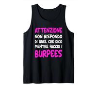 Burpees Frase Allenamento Palestra Donna Divertente Canotta