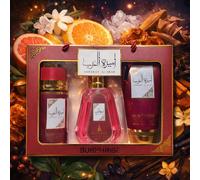 BURPHISE Ameerat Al Arab Set regalo da donna - Profumo floreale orientale | Eau de Parfum 88 ml + Spray 50 ml + Crema profumata 88 g COFANETTO REGALO BURPHISE AMEERAT AL ARAB DA DONNA - EDP 88ML + SPR