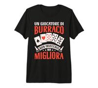 Burraco Compleanno Un Giocatore di Burraco Non Invecchia Maglietta Premium