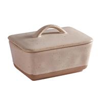 Burriera Con Coperchio Burriera in ceramica con coperchio, portaburro in porcellana vintage, organizer for piatti con manico, lavabile in lavastoviglie Per Frigorifero(350ML Cream)