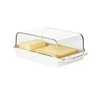 Burriera con coperchio - Dispenser ermetico trasparente, vassoio porta burro | per crema di formaggio, East Coast mensola da cucina per casa, dormitorio e campeggio