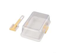 Burriera con coperchio ermetico per il piano di lavoro e la mensola del frigorifero, contenitore in plastica bianca o nero, adatto per burro della costa orientale e occidentale, (A)