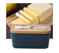 Burriera Con Coperchio Scatola for conservare formaggio e burro Scatola for formaggi Scatola for conservazione multiuso Burriera in ceramica Per Frigorifero(Blue)
