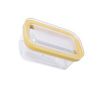 Burriera da cucina oversize che evidenzia la struttura di taglio per la conservazione del formaggio a blocchi e il controllo delle porzioni Supervisore permanente del burro per frigorifero