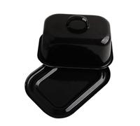 Burriera smaltata con coperchio, contenitore for burro in stile europeo, contenitore for formaggi vintage e vassoio for dolci, utensili da cucina retrò fatti a mano Vassoio da dessert