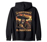Burrito Bandito El Squatcho, Divertente Design a Forma di Bigfoot Felpa con Cappuccio