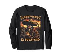 Burrito Bandito El Squatcho, Divertente Design a Forma di Bigfoot Maglia a Manica