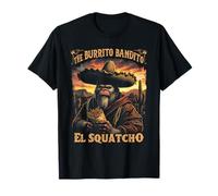 Burrito Bandito El Squatcho, Divertente Design a Forma di Bigfoot Maglietta
