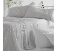 Burrito Blanco | Completo Lenzuola in Cotone | Letto da 105 cm. (+Misure Disponibili) | Design 629 | Colore Grigio (105 x 190/200 cm)