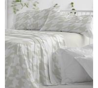 Burrito Blanco | Completo lenzuola in cotone | Letto da 135 cm. (+misure disponibili) | Design 631 | Colore Kaki (135 x 190/200 cm)