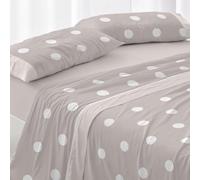 Burrito Blanco | Completo lenzuola in cotone | Letto da 90 cm. (+misure disponibili) | Design 627 | Colore sabbia (90 x 190/200 cm)
