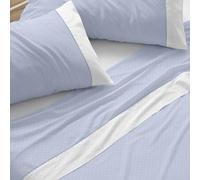 Burrito Blanco | Completo lenzuola | Letto da 105 cm. (+misure disponibili) | Design 238 | Colore blu (105 x 190/200 cm)