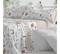 Burrito Blanco | Completo lenzuola | Letto da 105 cm. (+misure disponibili) | Design 537 | Color Sabbia (105 x 190/200 cm)