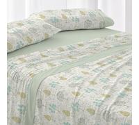 Burrito Blanco | Completo lenzuola | Letto da 105 cm. (+misure disponibili) | Design 544 | Colore menta (105 x 190/200 cm)