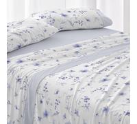 Burrito Blanco | Completo lenzuola | Letto da 180 cm. (+misure disponibili) | Design 048 | Colore blu (180 x 190/200 cm)