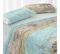 Burrito Blanco | Completo lenzuola | Letto da 90 cm. (+misure disponibili) | Design 101 | Colore Mare (90 x 190/200 cm)