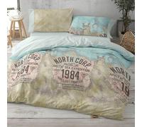 Burrito Blanco Copripiumini, Cotone, 50% Poliestere, Mare, Ancho de 150 a 160