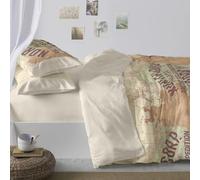 Burrito Blanco Copripiumini, Cotone, 50% Poliestere, Terra, Ancho de 150 a 160