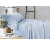 Burrito Blanco | Lenzuola in Coralina, 965 blu | Letto da 156 cm | (+ misure disponibili) | Lenzuola invernali | Design 965 | Colore blu