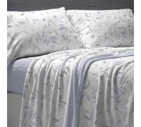 Burrito Blanco Set di Lenzuola corallina, Blu, Ancho de 90 cm