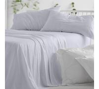 Burrito Blanco Set di Lenzuola, Cotone, 50% Poliestere, Blu (Azul Plomo), Ancho de 180