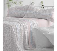 Burrito Blanco Set di Lenzuola, Cotone, 50% Poliestere, Carne, Ancho de 135